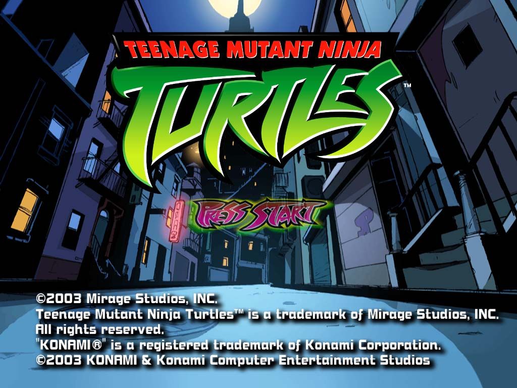 Teenage Mutant Ninja Turtles (Windows) screenshot: Title Screen