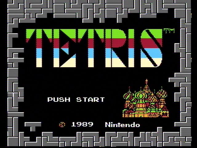 Tetris (NES) screenshot: Title screen