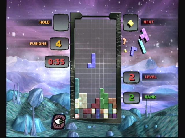 Tetris Worlds (GameCube) screenshot: Fusion tetris