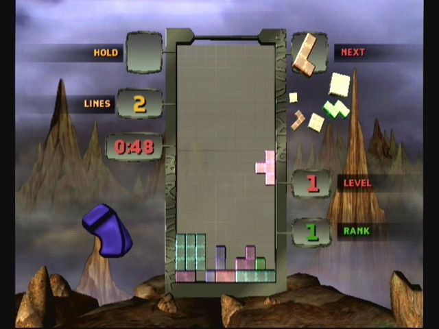 Tetris Worlds (GameCube) screenshot: Square tetris