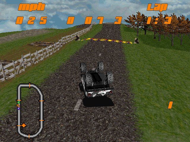 Test Drive: Off-Road (DOS) screenshot: On roof