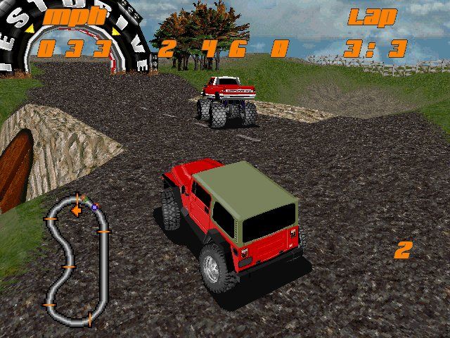 Test Drive: Off-Road (DOS) screenshot: Jeep Wrangler