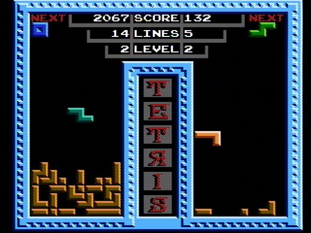 Screenshot of Tetris (NES, 1988) - MobyGames