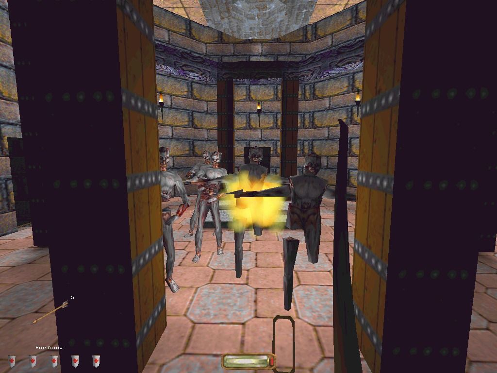 Thief: The Dark Project (Windows) screenshot: Undead cannot be killed, unless you use holy water or shoot them with fire arrows.