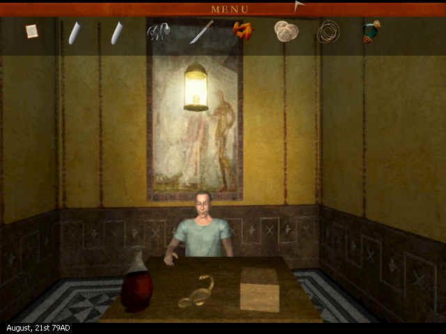 TimeScape: Journey to Pompeii (Windows) screenshot: speak to the man..