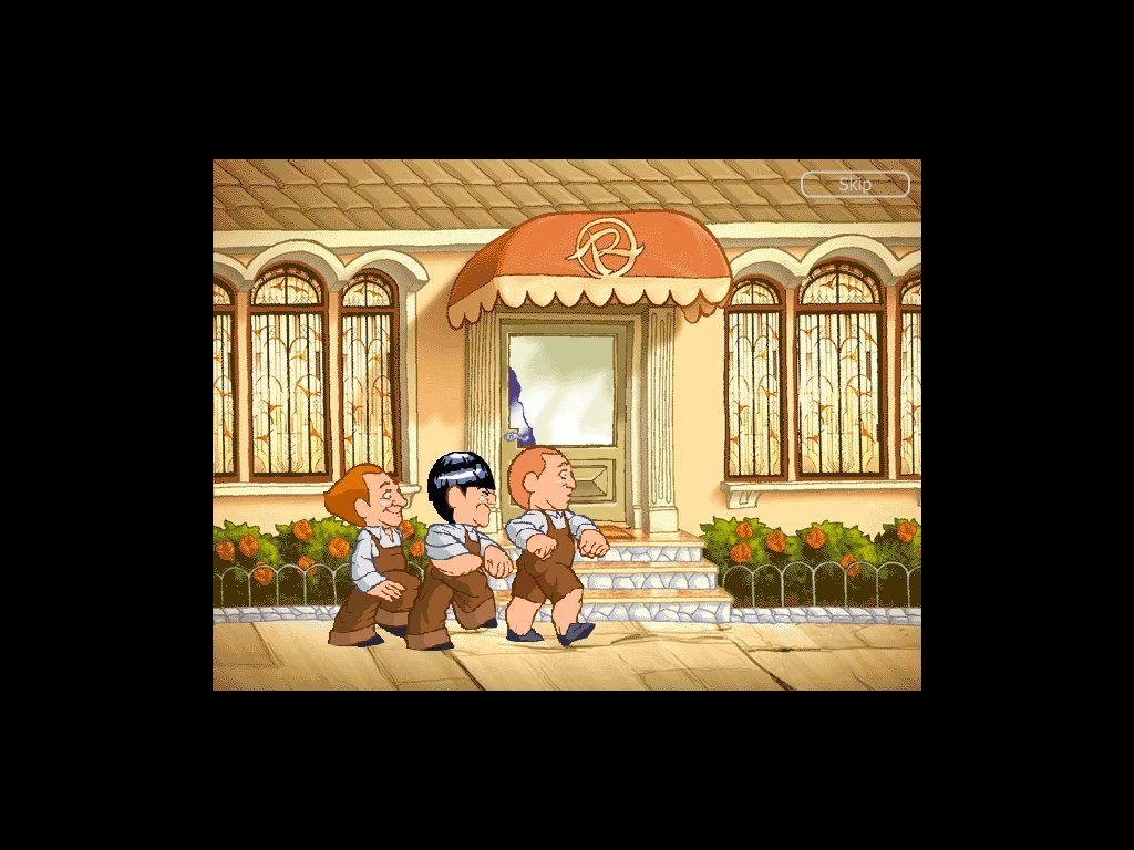 The Three Stooges: Digitally Remastered Edition (Windows) screenshot: Restaurant (outside)