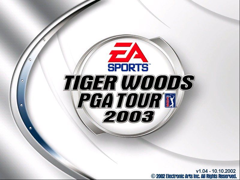 Tiger Woods PGA Tour 2003 (Windows) screenshot: Welcome screen