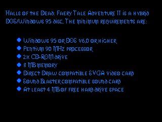 Halls of the Dead: Faery Tale Adventure II (Windows) screenshot: System Requirements