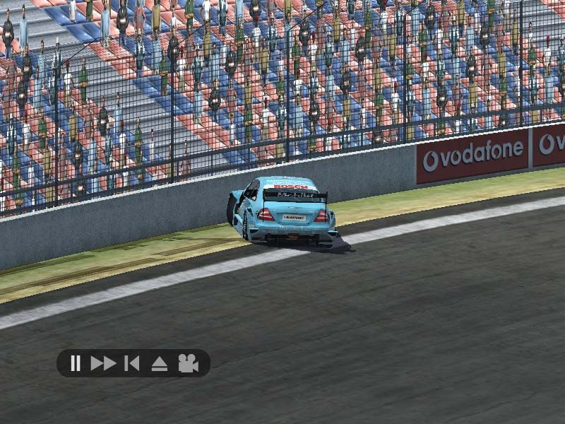 TOCA Race Driver 2 (Windows) screenshot: Replays often end up you revving against wall even if you had won the race.