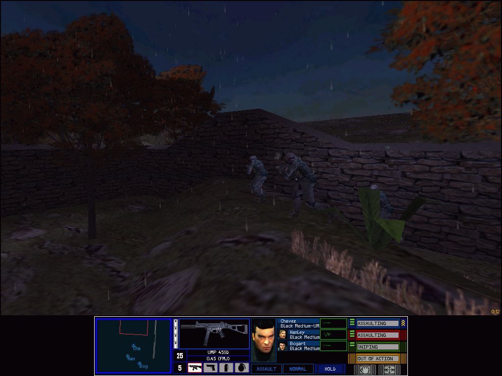 Tom Clancy's Rainbow Six: Rogue Spear (Windows) screenshot: Night mission
