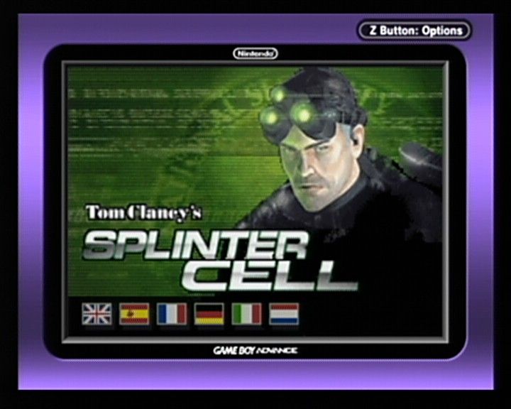 Tom Clancy's Splinter Cell (Game Boy Advance) screenshot: Main Title