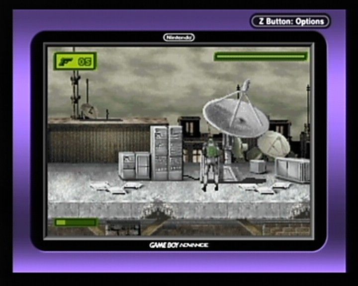 Tom Clancy's Splinter Cell (Game Boy Advance) screenshot: Disabling the broadcasting dish.