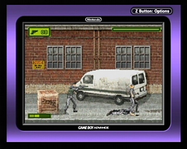 Tom Clancy's Splinter Cell (Game Boy Advance) screenshot: There's a time for sneaking and there's a time for action.