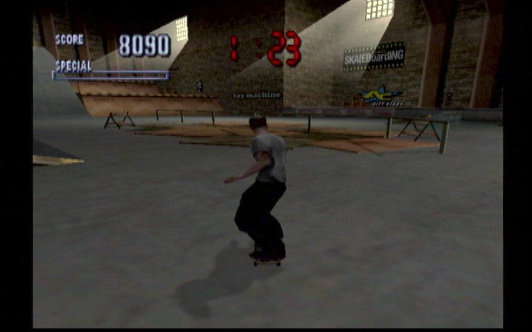 Tony Hawk's Pro Skater (Dreamcast) screenshot: Warehouse Level