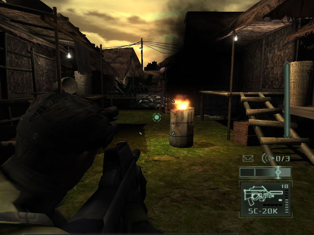 Tom Clancy's Splinter Cell: Pandora Tomorrow (Windows) screenshot: The jungle level.
