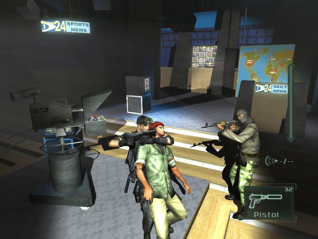 Tom Clancy's Splinter Cell: Pandora Tomorrow (Windows) screenshot: I guess Sadono did not see that coming.