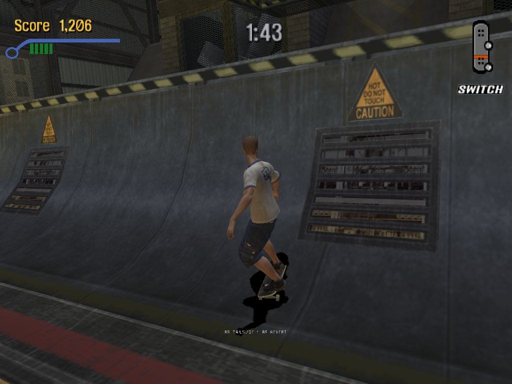 Tony Hawk's Pro Skater 3 (Windows) screenshot: It's Tony! And he's at the ramp!