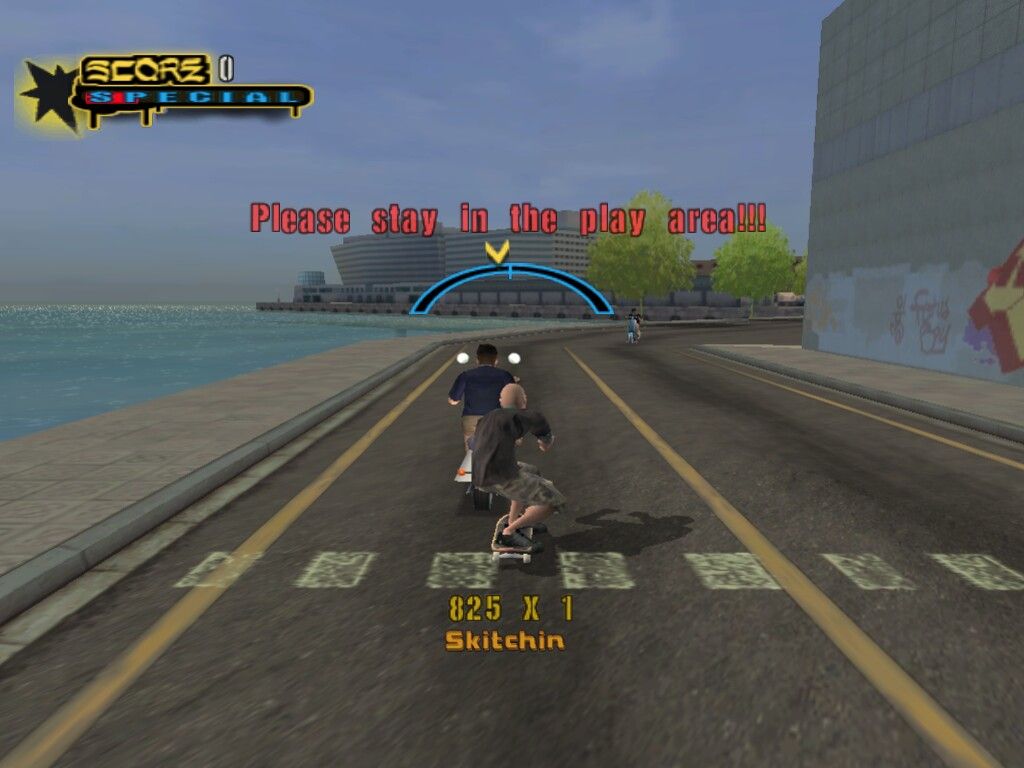 Tony Hawk's Underground 2 (Windows) screenshot: Trying to escape from play area