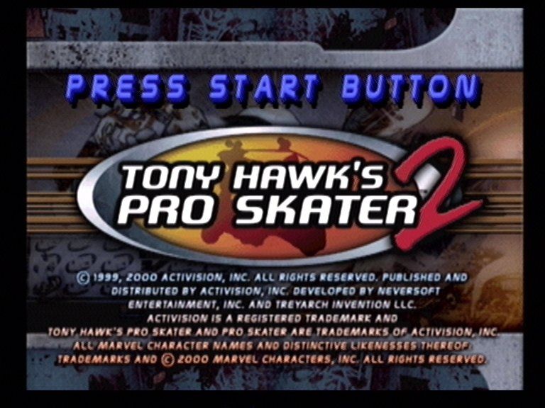 Tony Hawk's Pro Skater 2 (Dreamcast) screenshot: Title Screen
