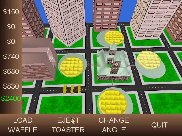 Town Hall Toaster (Windows) screenshot: Four good waffles on the plates