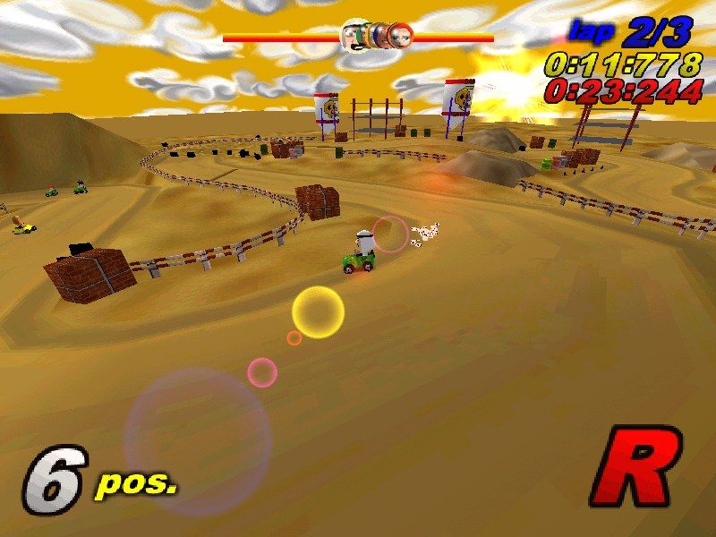 Toyland Racing (Windows) screenshot: Race replay