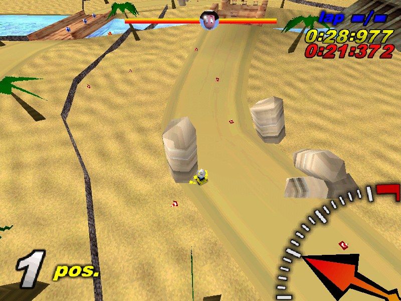 Toyland Racing (Windows) screenshot: You can "see the stars" in some occasions