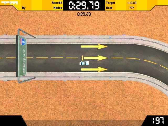 TrackMania (Windows) screenshot: Top-down view