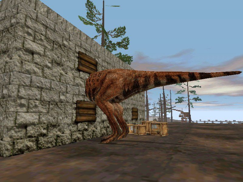 Trespasser: The Lost World - Jurassic Park (Windows) screenshot: Bizarre Bug #1: Didn't they do this on Letterman once?