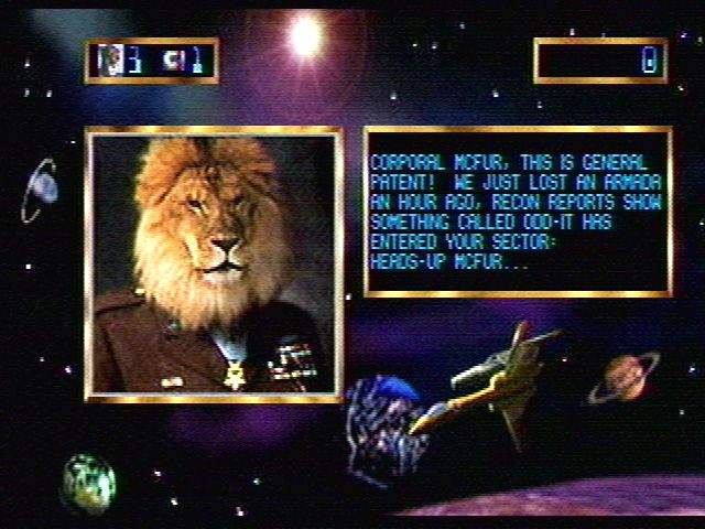 Trevor McFur in the Crescent Galaxy (Jaguar) screenshot: an introduction to the next level