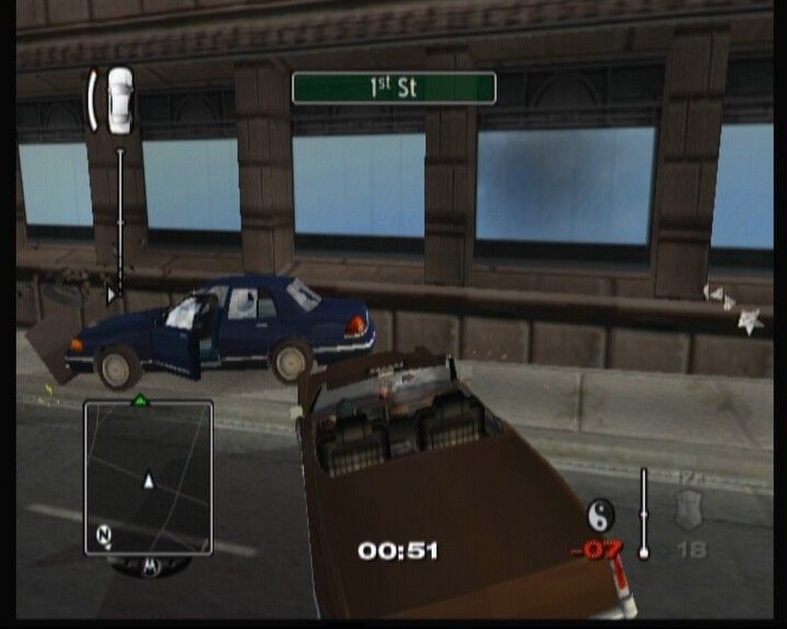True Crime: Streets of LA (Xbox) screenshot: Rushing due to time limit may cause unwanted casualties.