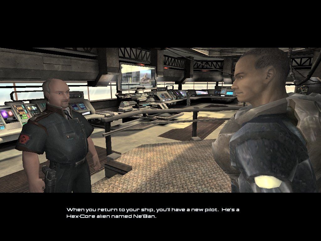Unreal II: The Awakening (Windows) screenshot: This is the first man you meet, who gets you started in the game.