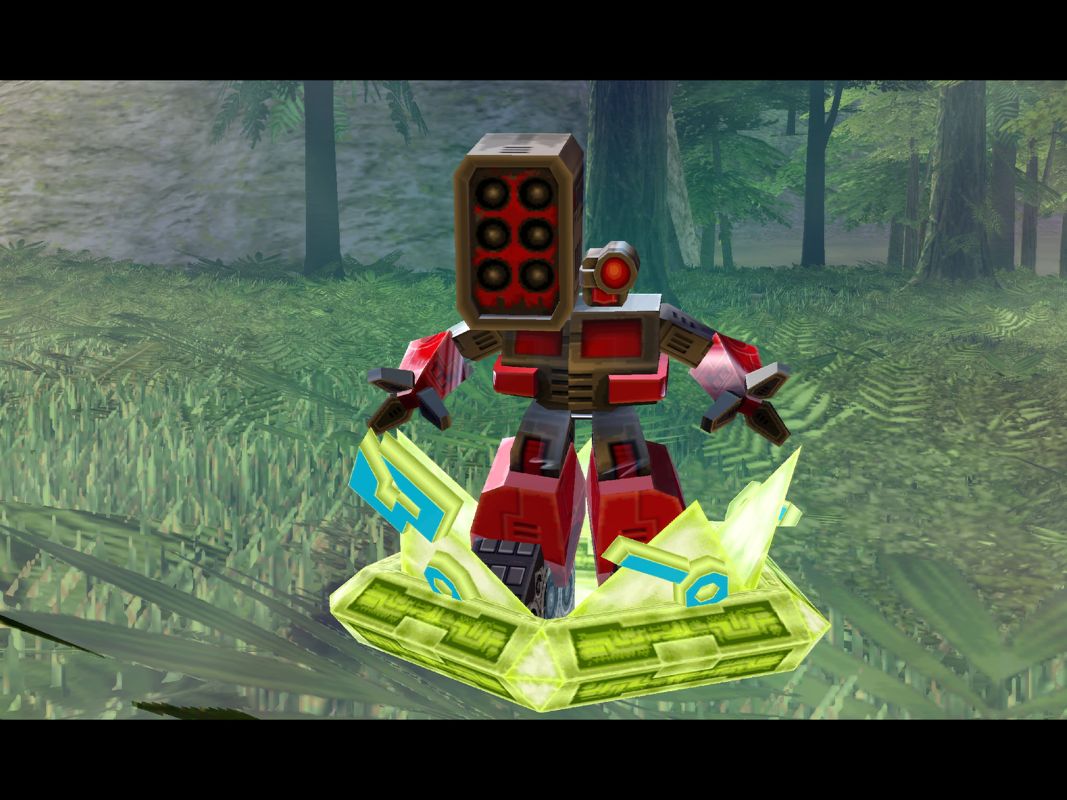 TransFormers (PlayStation 2) screenshot: ... Every Mini-Con you rescue allows you to access extra functions and use different weapons.