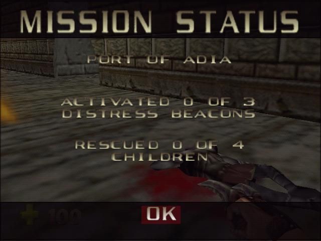 Turok 2: Seeds of Evil (Windows) screenshot: Mission status