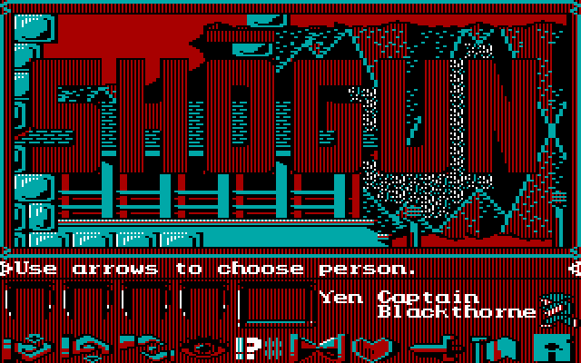 James Clavell's Shogun (DOS) screenshot: Title screen and character choice