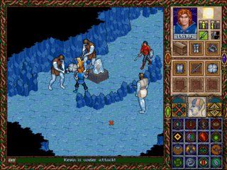 Halls of the Dead: Faery Tale Adventure II (Windows) screenshot: Fighting Storm Giants in Mons!
