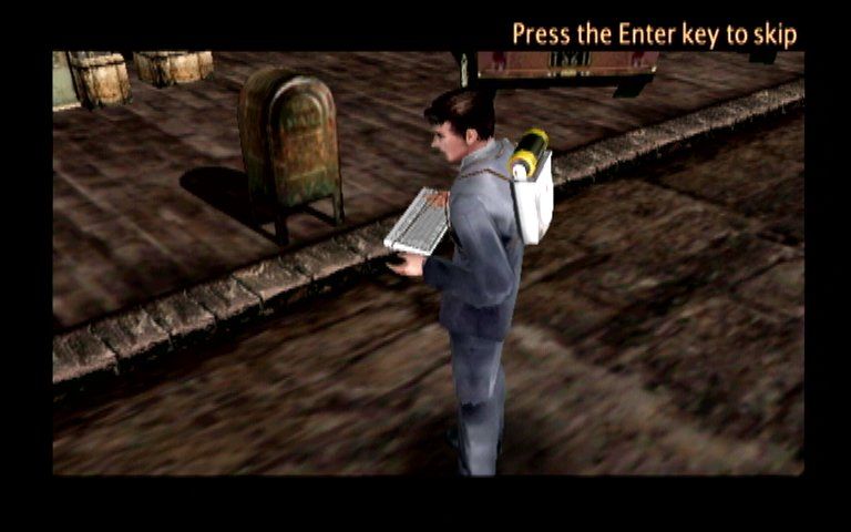 The Typing of the Dead (Dreamcast) screenshot: Sweet Backpack