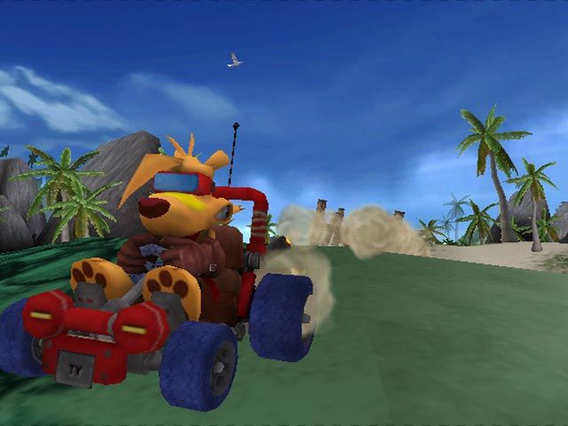 Ty the Tasmanian Tiger 2: Bush Rescue (Xbox) screenshot: Cart Racing