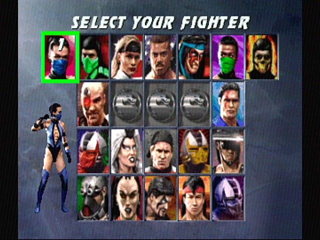 Ultimate Mortal Kombat 3 (SEGA Saturn) screenshot: Character Selection