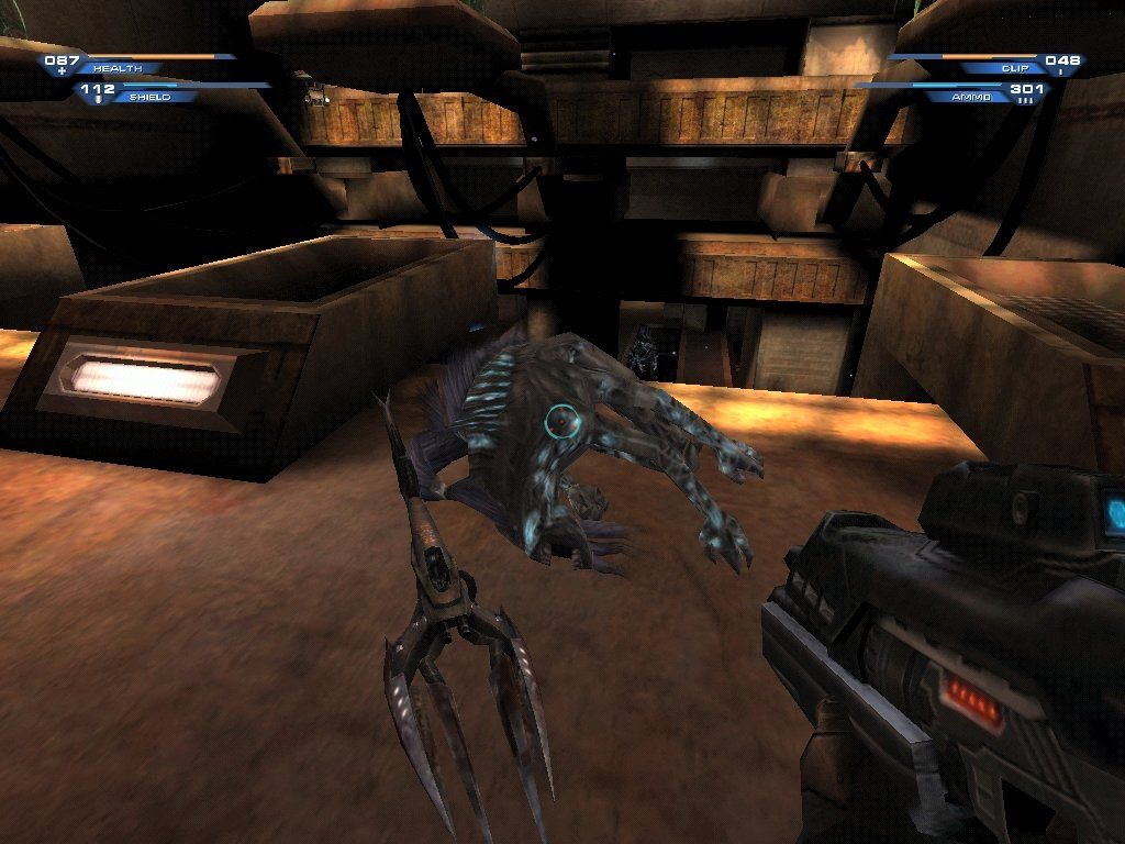 Unreal II: The Awakening (Windows) screenshot: The first enemy you meet is this ugly thing.