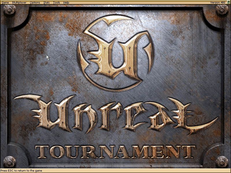 Unreal Tournament (Windows) screenshot: Main menu