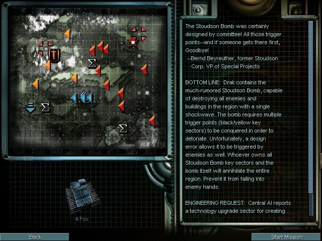 Urban Assault (Windows) screenshot: Mission briefing