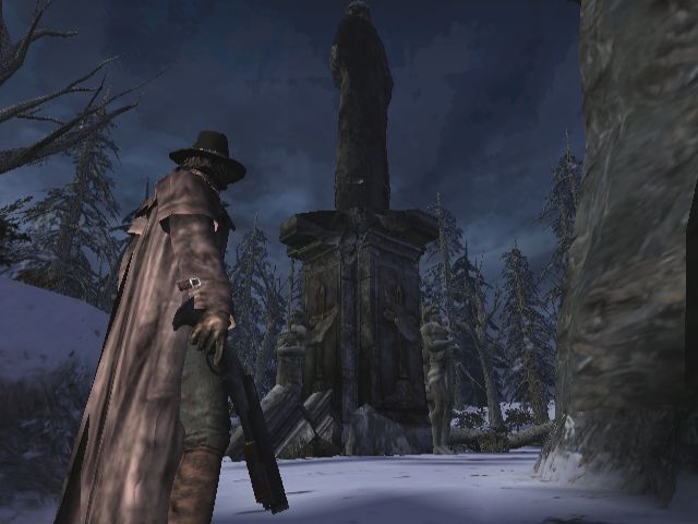 Van Helsing (PlayStation 2) screenshot: An abandoned statue
