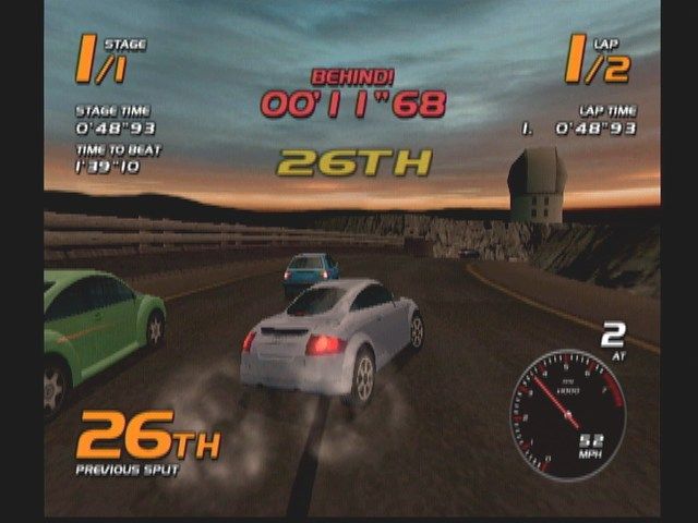 Vanishing Point (Dreamcast) screenshot: The Audi TT is a sweet ride.