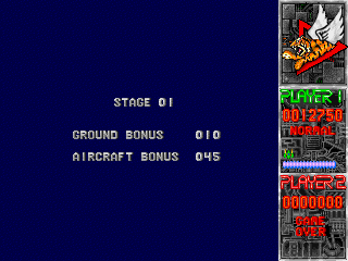 Flying Tigers (DOS) screenshot: Yes, as you can see I got killed one time while completing stage 1.