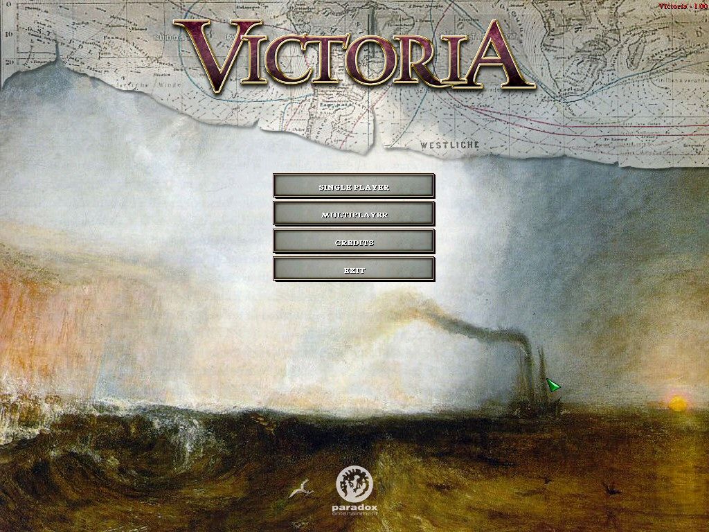 Victoria: An Empire Under the Sun (Windows) screenshot: Start screen