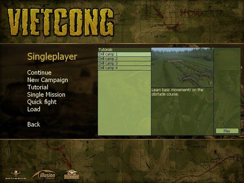 Vietcong (Windows) screenshot: Playing some tutorials.