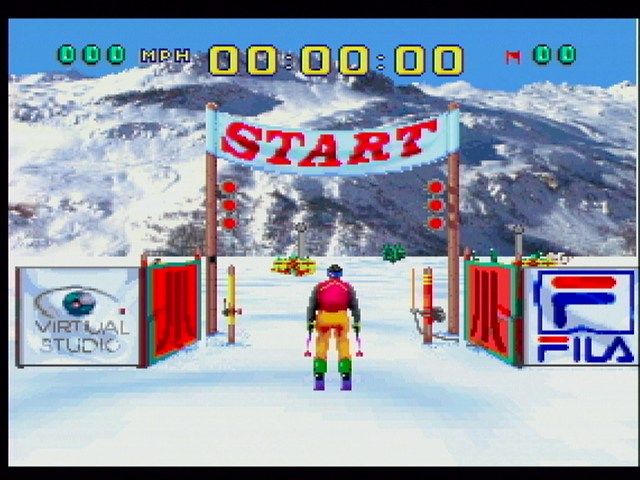 Val d'Isère Skiing and Snowboarding (Jaguar) screenshot: Starting Gate