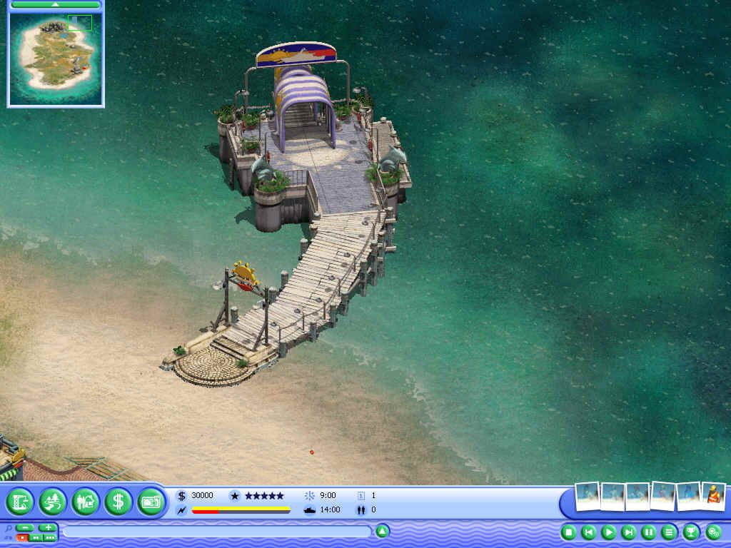 Virtual Resort: Spring Break (Windows) screenshot: The dock, where the ferry arrives (or boat, if you're close to land).