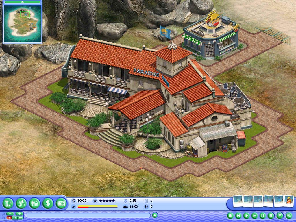 Virtual Resort: Spring Break (Windows) screenshot: The hotel, the staple of your resort, can hold up to 100 guests.