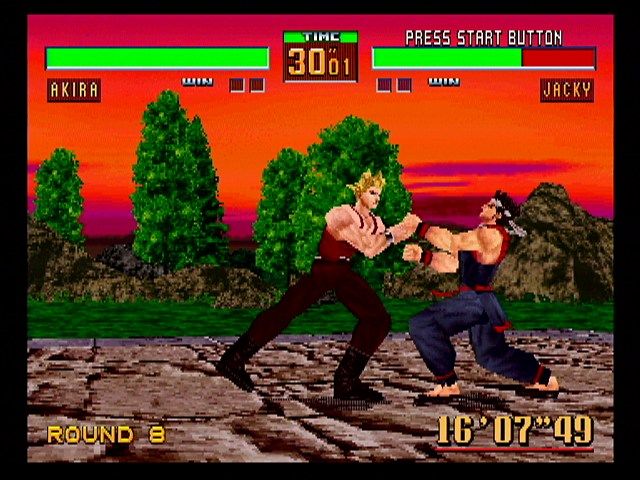 Virtua Fighter 2 (SEGA Saturn) screenshot: Vs. Jacky